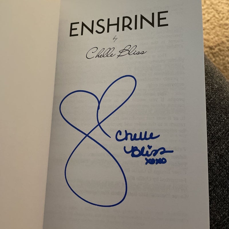 Enshrine (signed by the author)