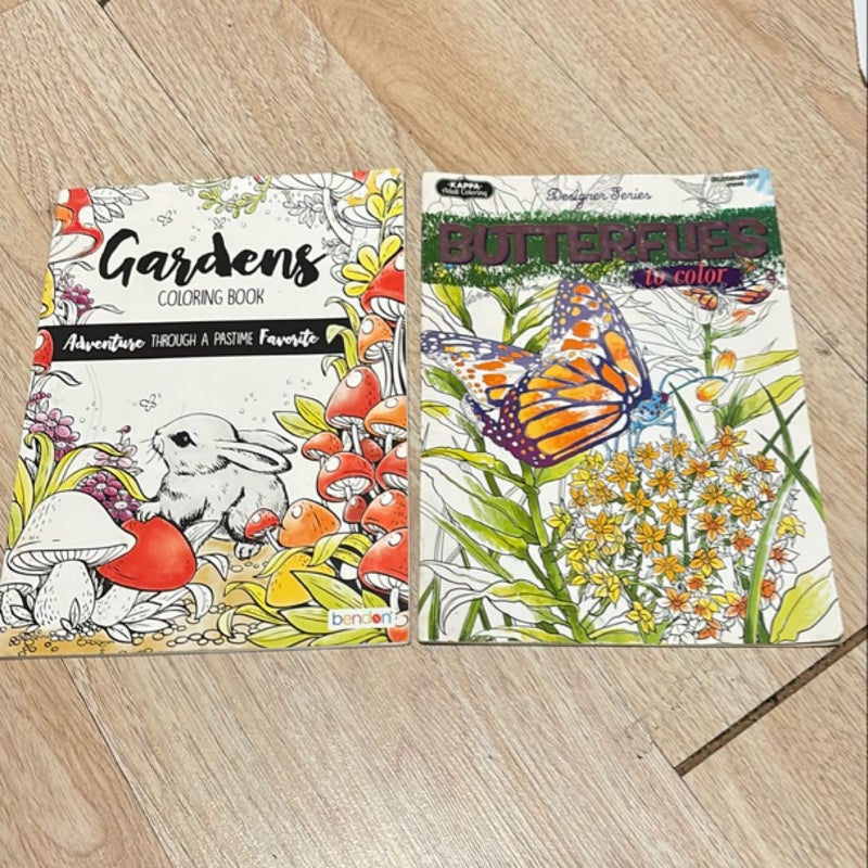 Set of two coloring books