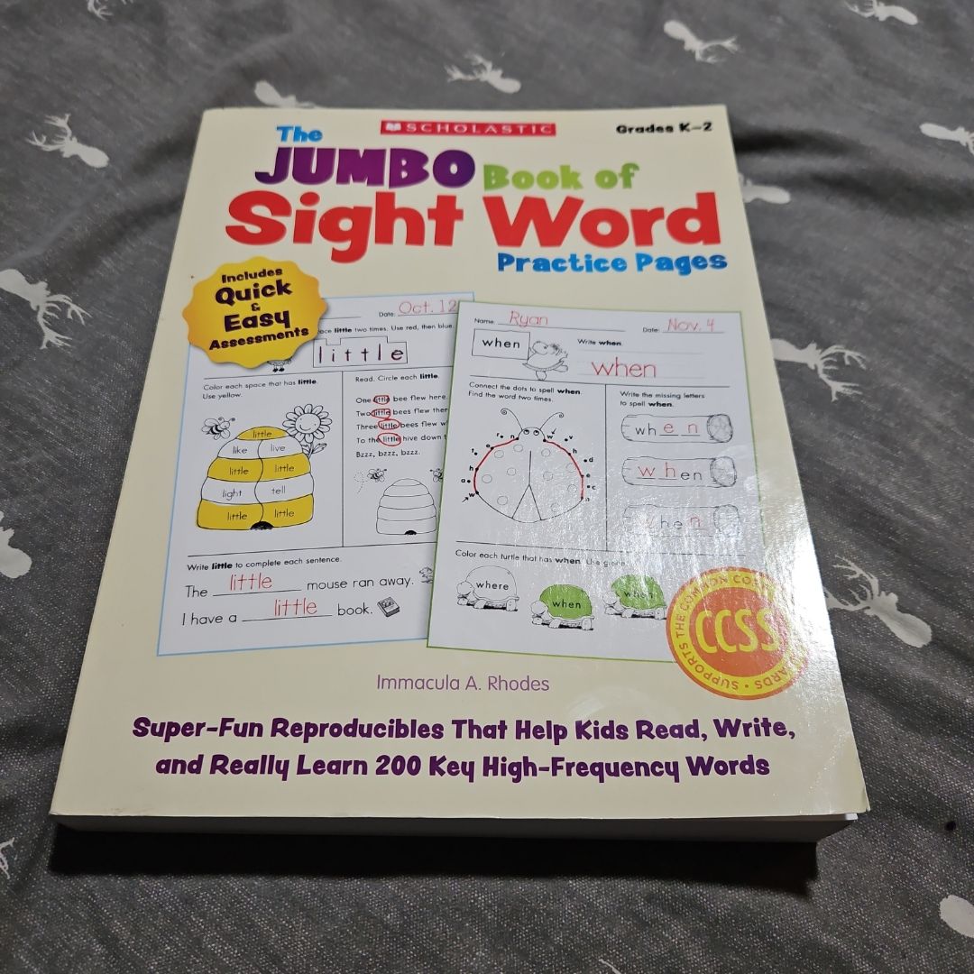 The the Jumbo Book of Sight Word Practice Pages