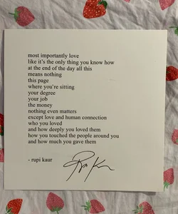 *SIGNED* Rupi Kaur print - must purchase with book/arc