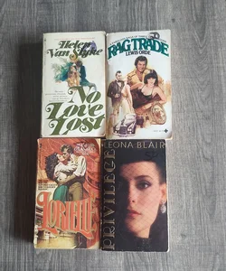Various vintage romance books 