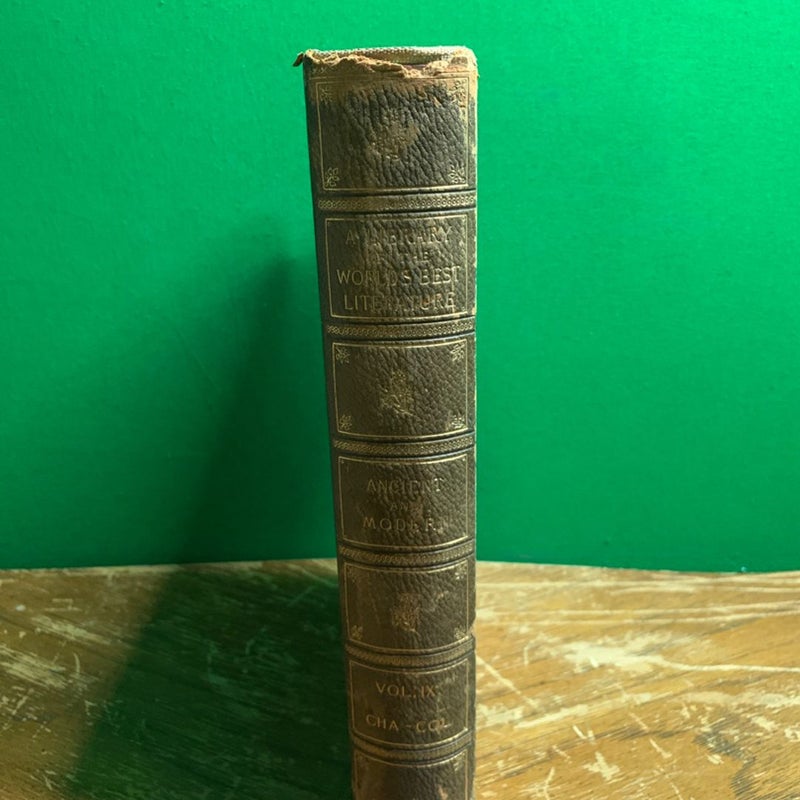 WORLD’S BEST LITERATURE Royal Edition #123 Of 1000 Antique 1896 Vol. IX Book  