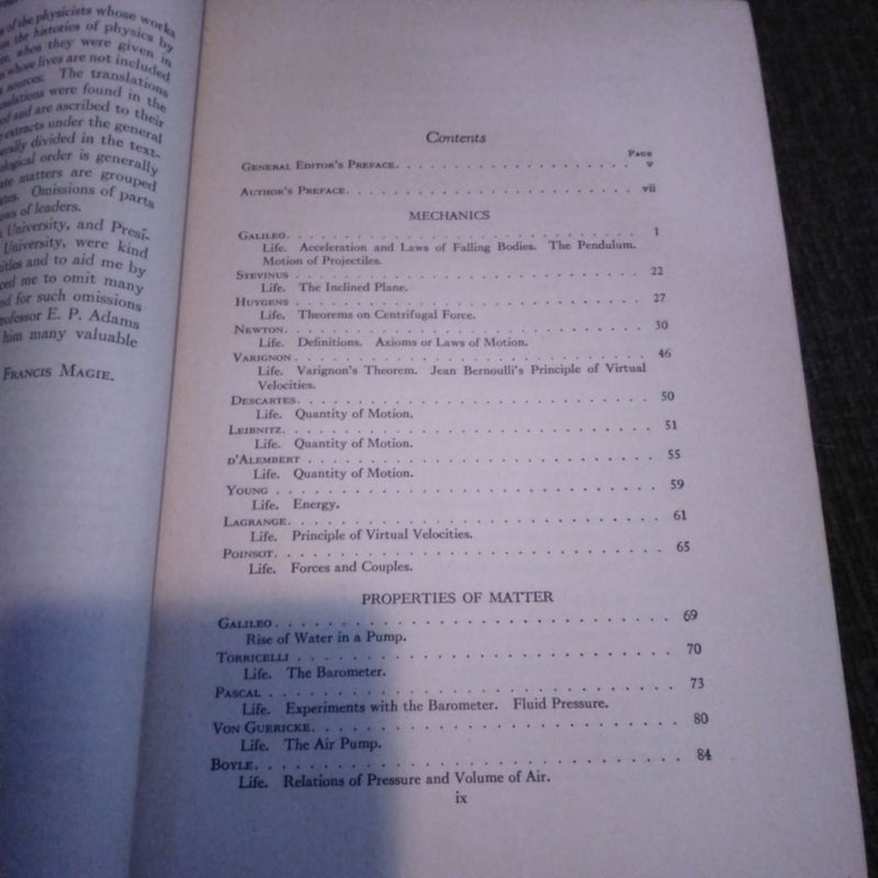 Source books in the history of the sciences