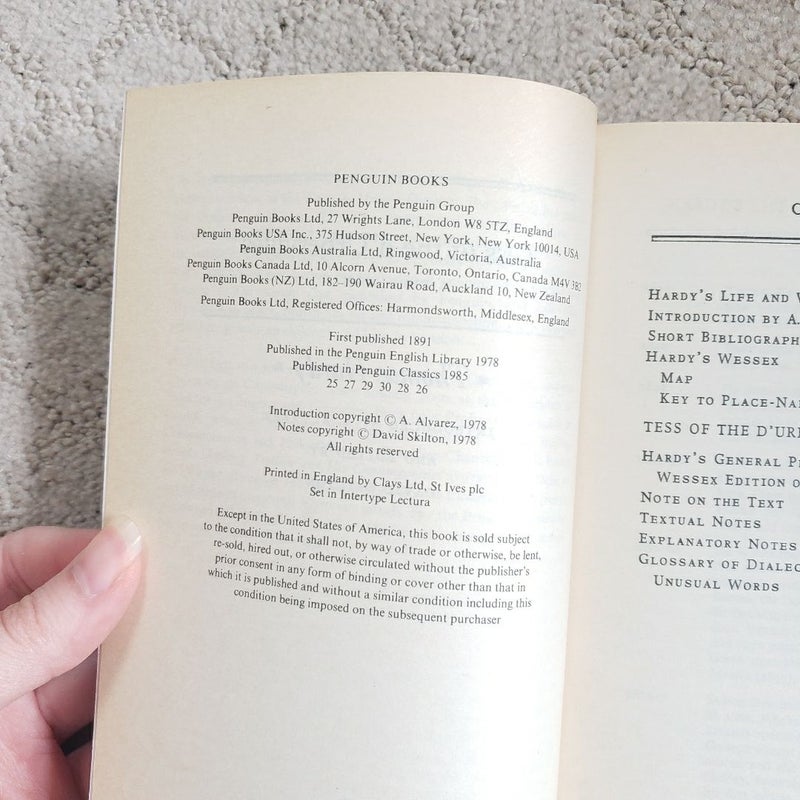 Tess of the d'Urbervilles (Penguin Classics Edition, 1985)