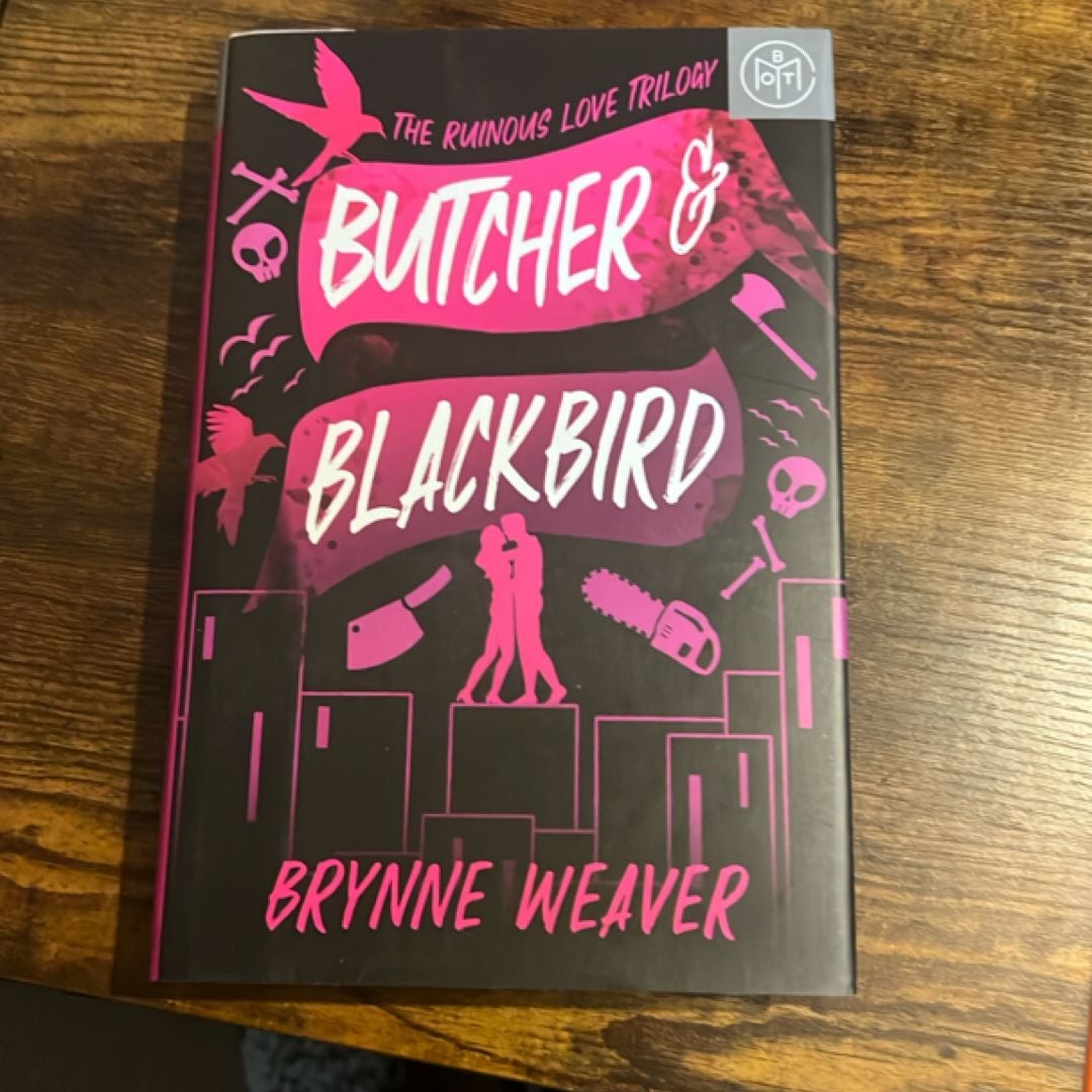 Bookish Box Darkly Edition of Butcher and Blackbird by Brynne
