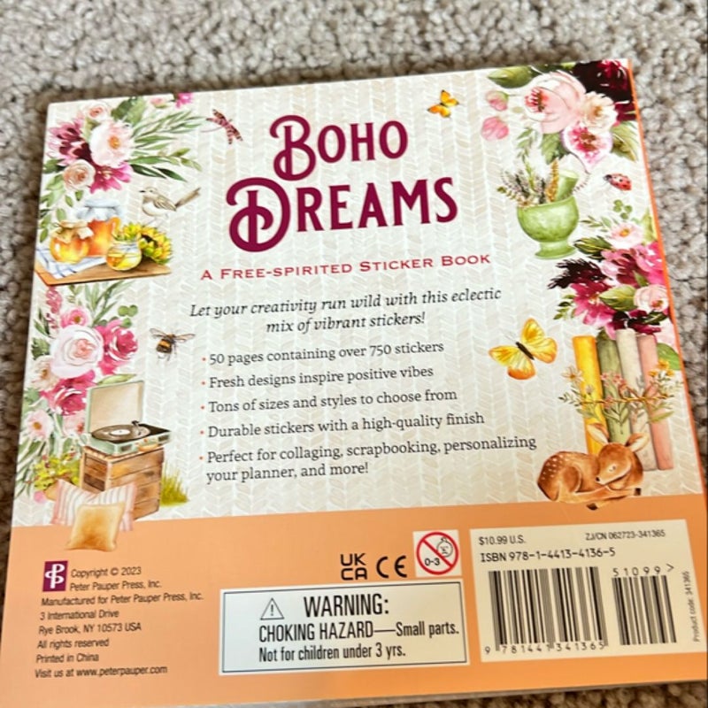 Boho Dreams Sticker Book