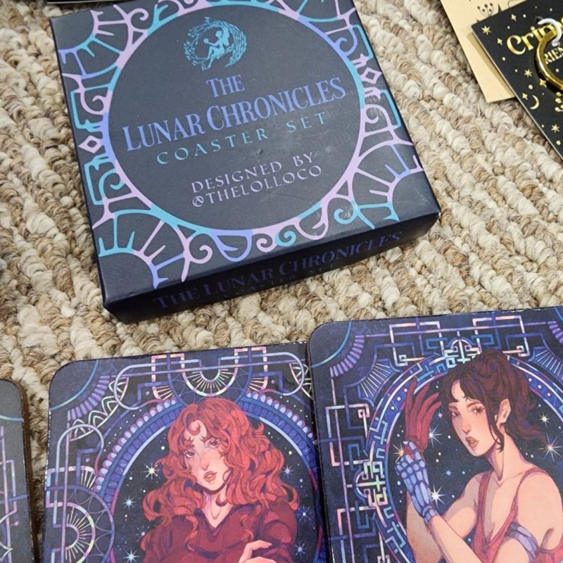 Fairyloot Items!! Lunar Chronicles Marissa Meyer Coasters