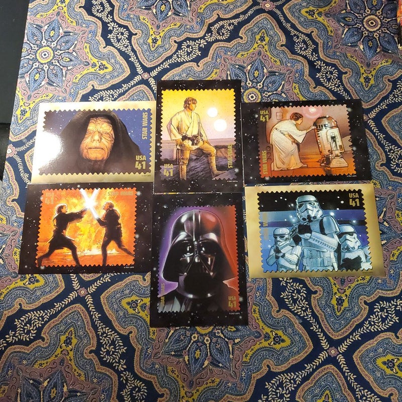 Star Wars Twenty Jumbo Stamp Image Post Cards