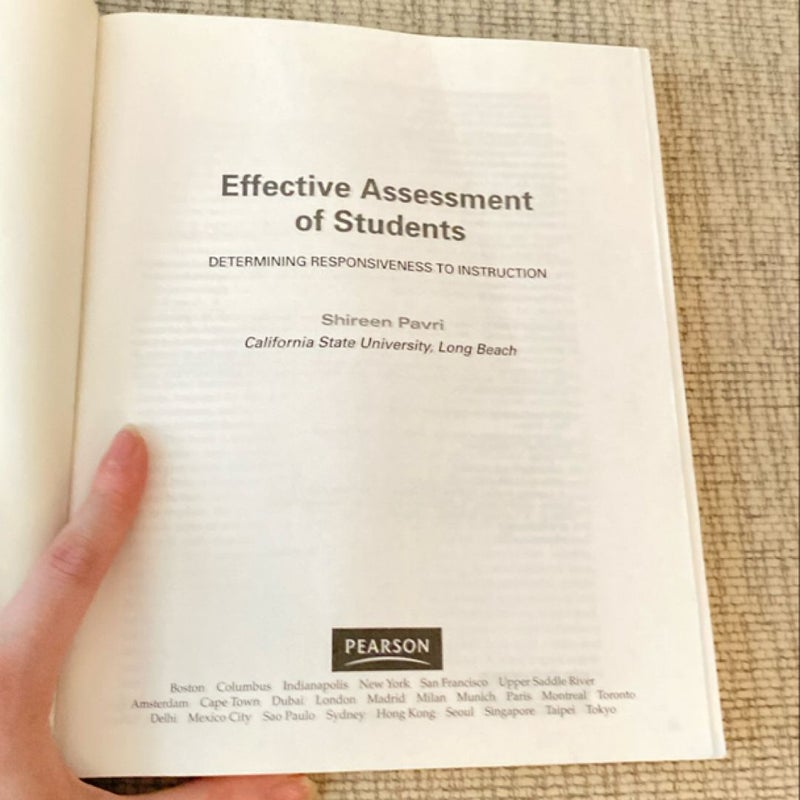 Effective Assessment of Students