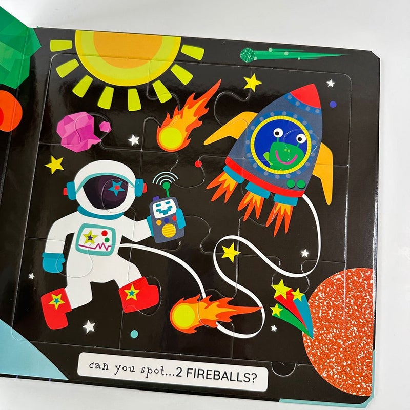 Space Jigsaw Puzzle Book, 5 Puzzles and Story, NEW (Board Book)