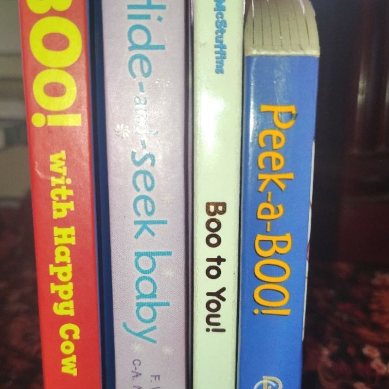 Engaging 4-book lot of interactive board books!