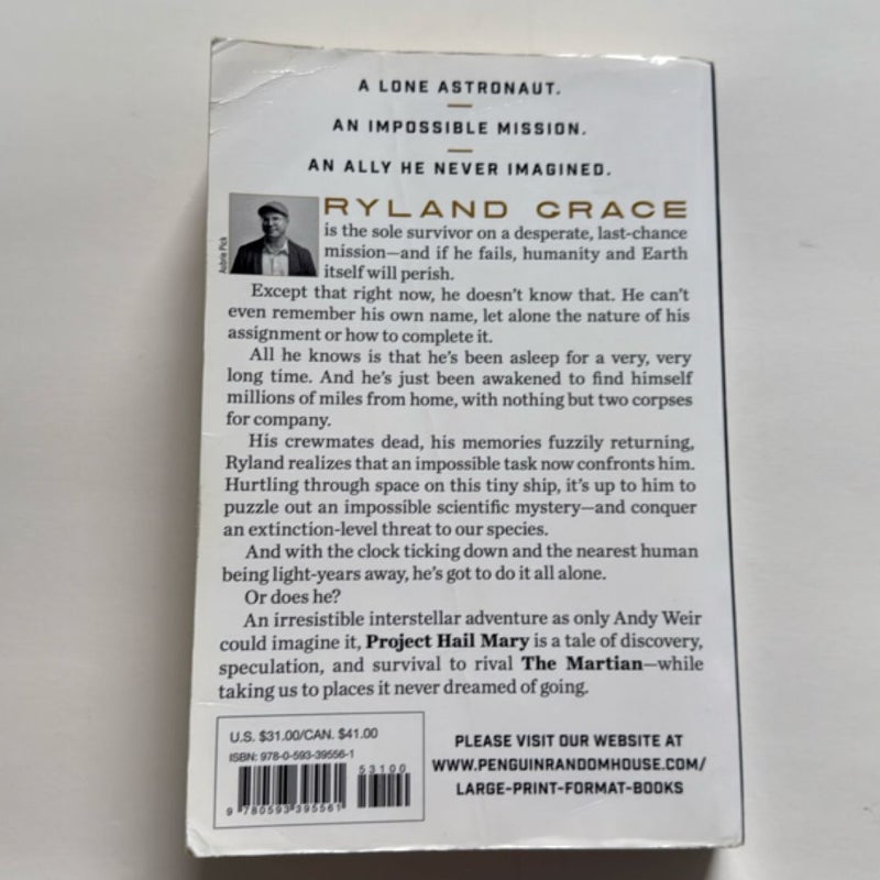 Project Hail Mary (Large Print, First Edition)
