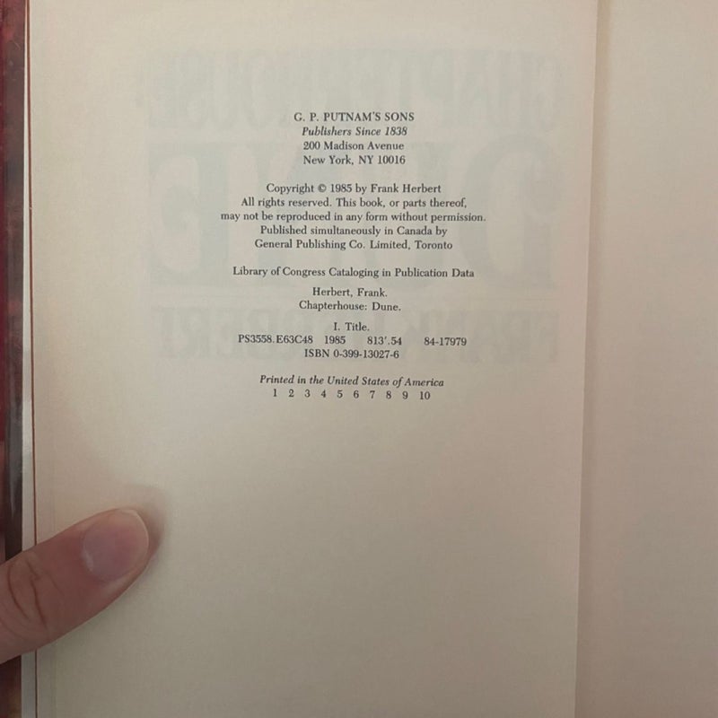 Chapterhouse Dune - First Edition