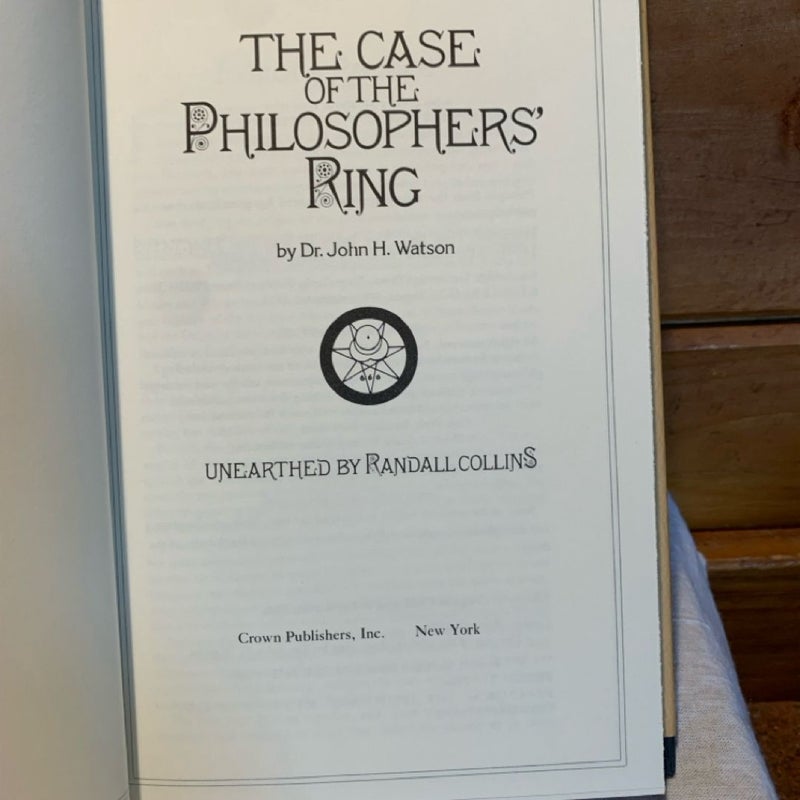 The Case of the Philosopher's Ring