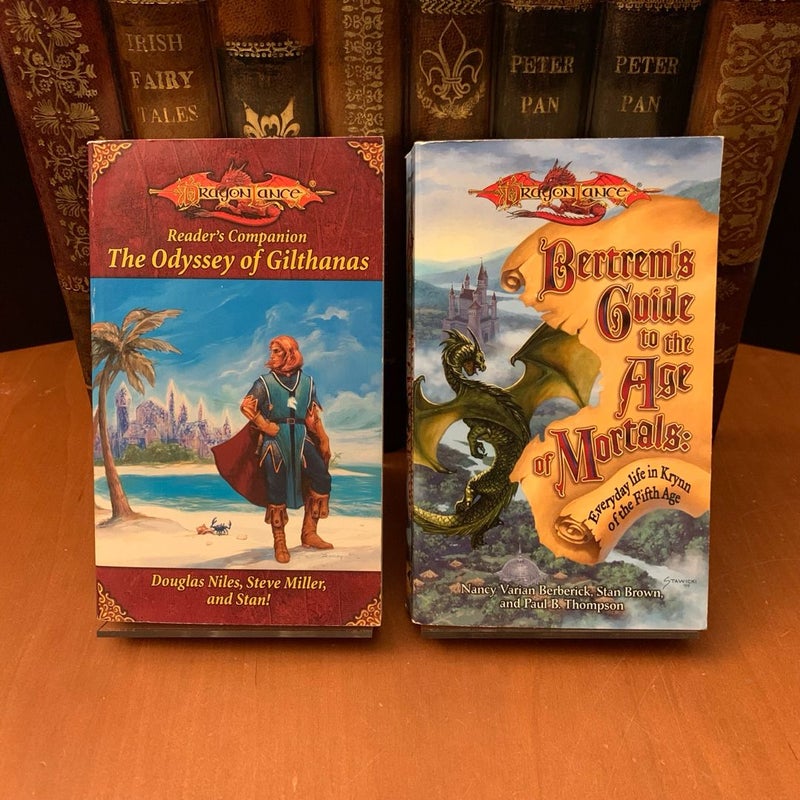 DragonLance: The Odyssey of Gilthanas & Bertrem’s Guide to the Age of Mortals, All First Edition First Printing
