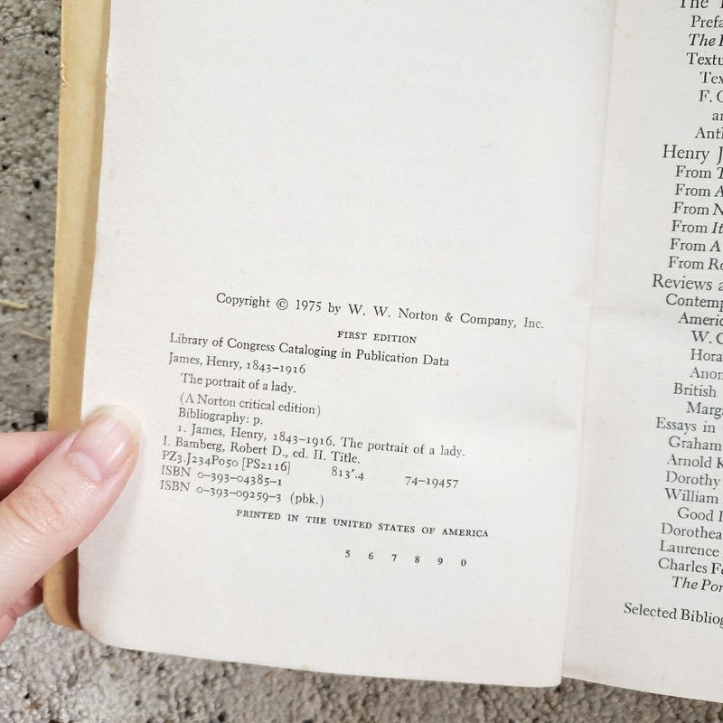 The Portrait of a Lady (Norton Critical Edition, 1975)