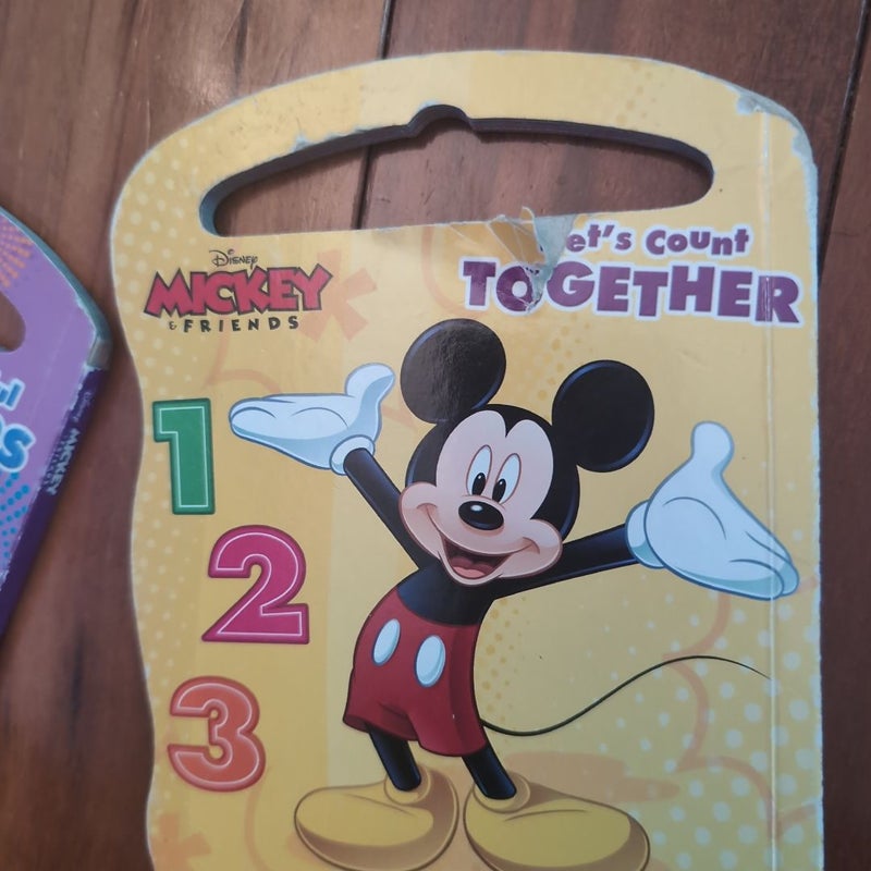 Mickey & Minnie Mouse counting, colors , shapes and ABCs