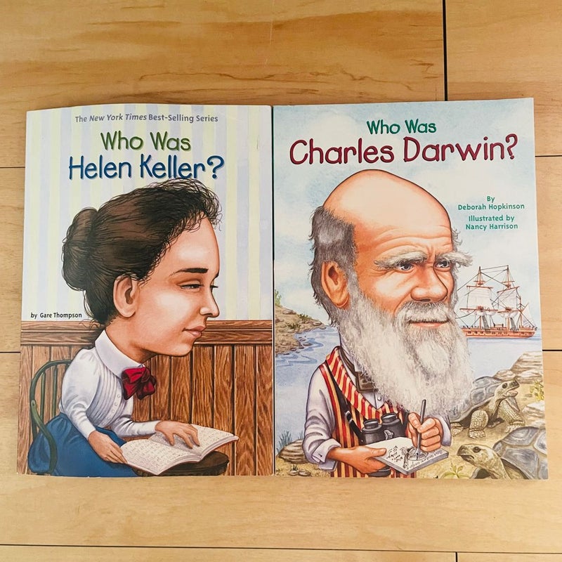 Who Was… Bundle-Lot of 6; Walt Disney, Charles Darwin, Helen Keller, The Beatles, Jesus, Steve Irwin