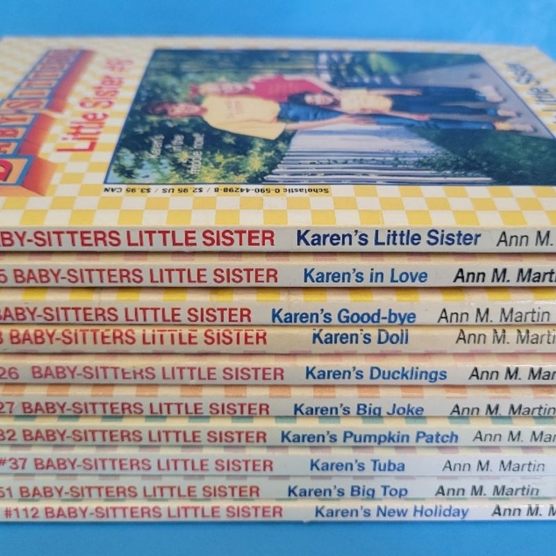 THE BABYSITTERS CLUB LITTLE SISTER LOT OF 10 BOOKS BY ANN M. MARTIN VINTAGE 1990s COVERS