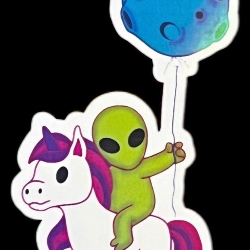 Space Alien Sticker Set