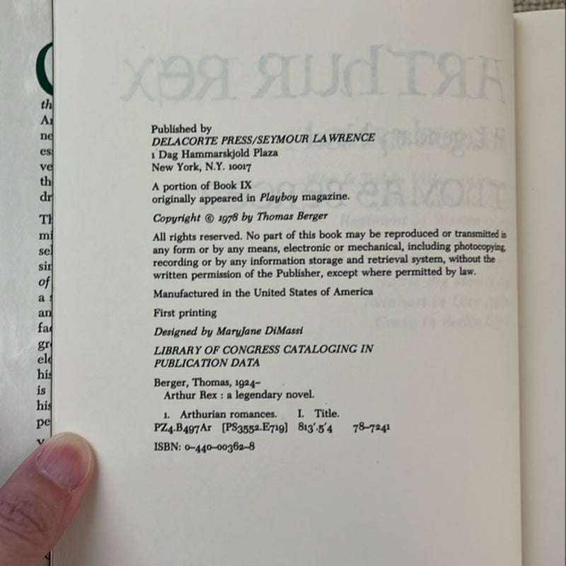 Arthur Rex (1st Edition/1st Printing 1978)