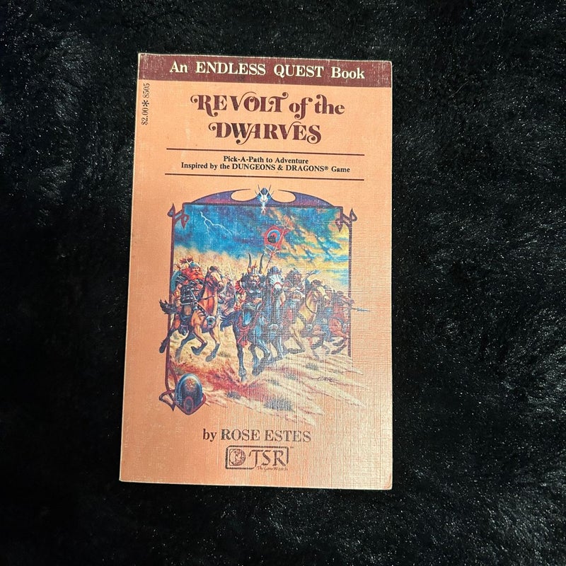 Revolt of the Dwarves An Endless Quest Book #5 Dungeons & Dragons 1983 1st Printing