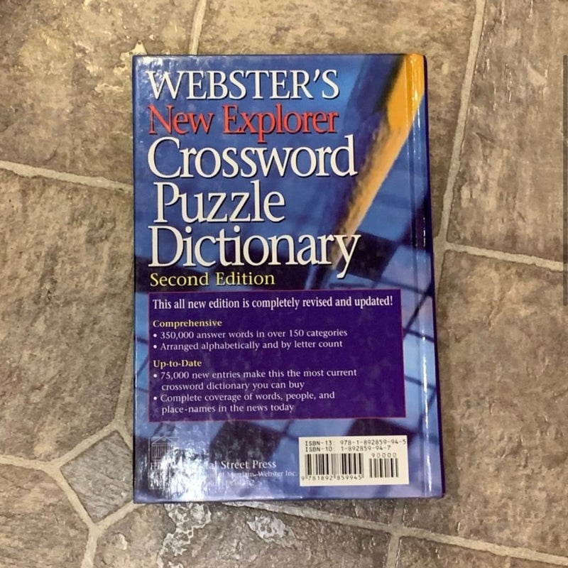 Webster’s New Explorer Crossword Puzzle Dictionary Second Edition Hardback Book