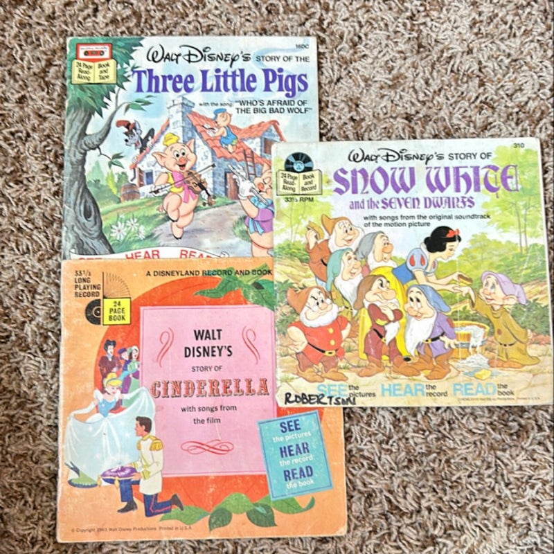 Three Disney Sing a Long Books