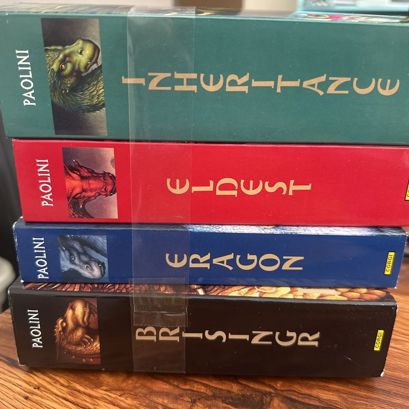 4 Book Set of Christopher Paolini - Inheritance, Eldest, Eragon, Brisingr
