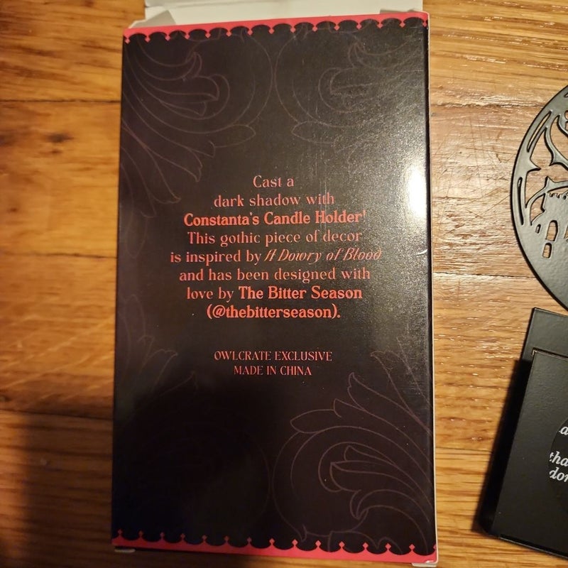 Owlcrate constanta's candle holder a dowery of blood