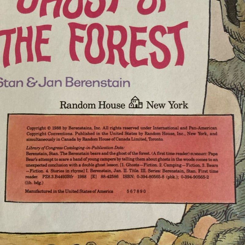 The Berenstain Bears and the Ghost of the Forest