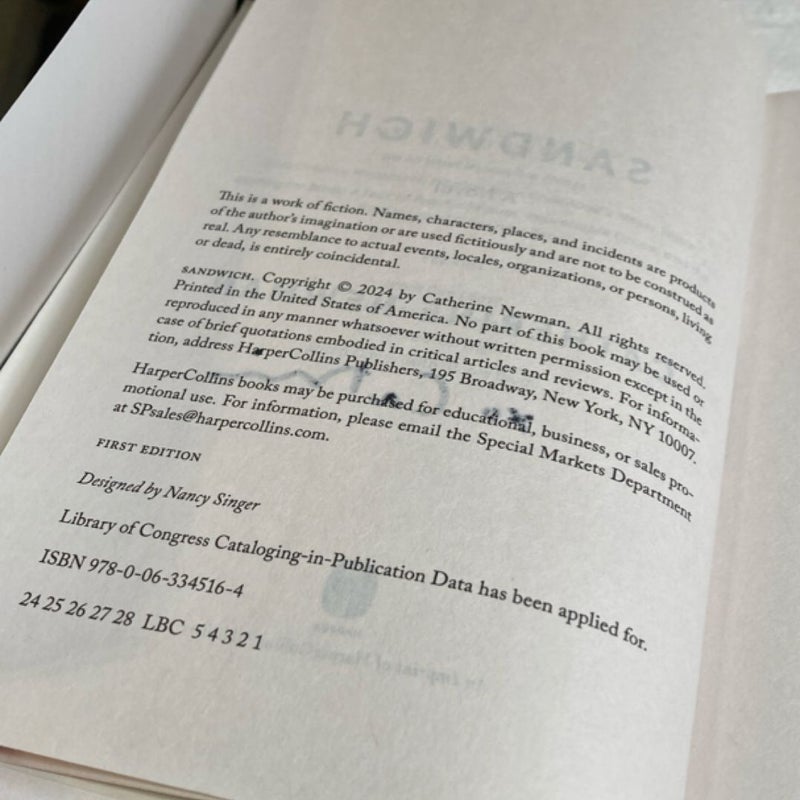 Sandwich (Signed 1st Ed.)