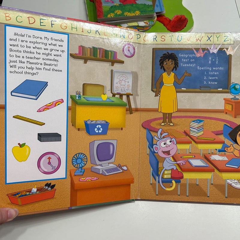 Kids Books with Dora, Sesame Street, and Hello Kitty 