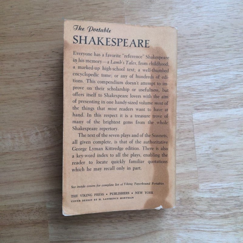 The Portable Shakespeare: 7 Favorite Plays Complete 