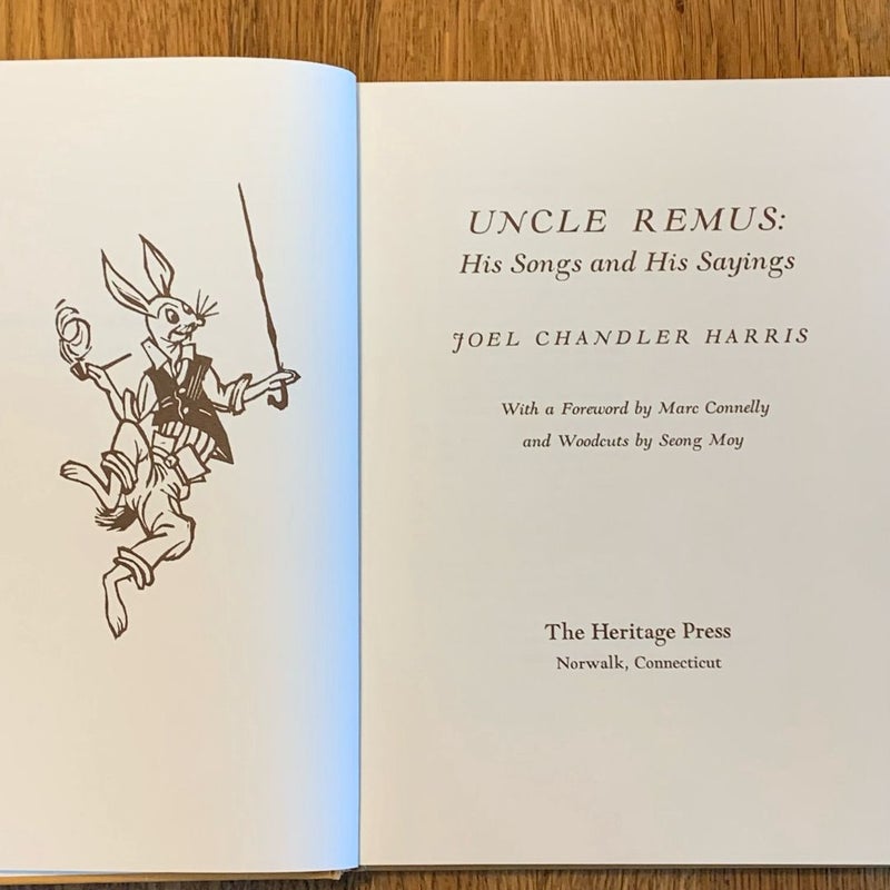 Uncle Remus: His Songs and Sayings (Heritage Press Collector’s Edition)