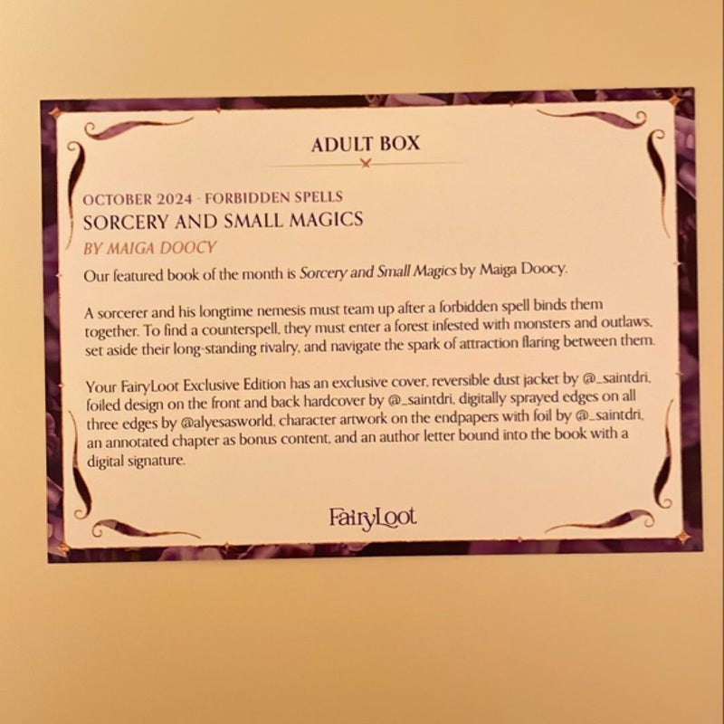 Sorcery and Small Magics (FairyLoot Adult October 2024)
