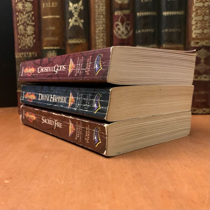 DragonLance: Complete Kingpriest Trilogy Set: Chosen of the Gods, Divine Hammer, Sacred Fire, All First Edition First Printing
