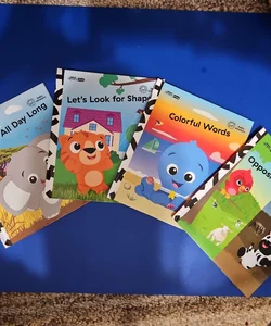 Baby Einstein 4-Book Set (works with My First Smart Pad) which includes "Opposites All Around," "Colorful Words,""Let's Look For Shapes," & "Words All Day Long."