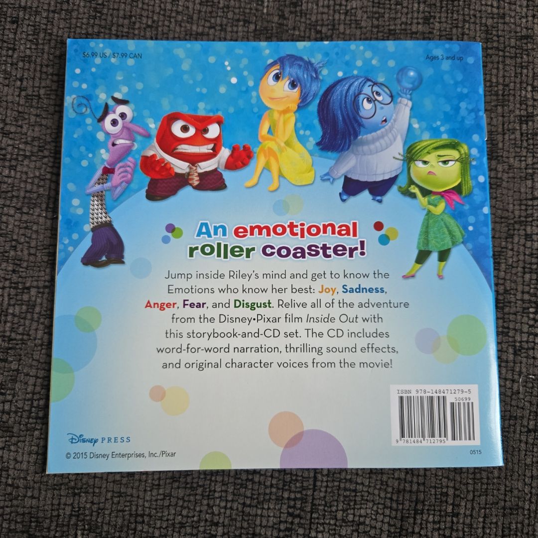 Inside Out Read-Along Storybook and CD by Disney Storybook Art Team