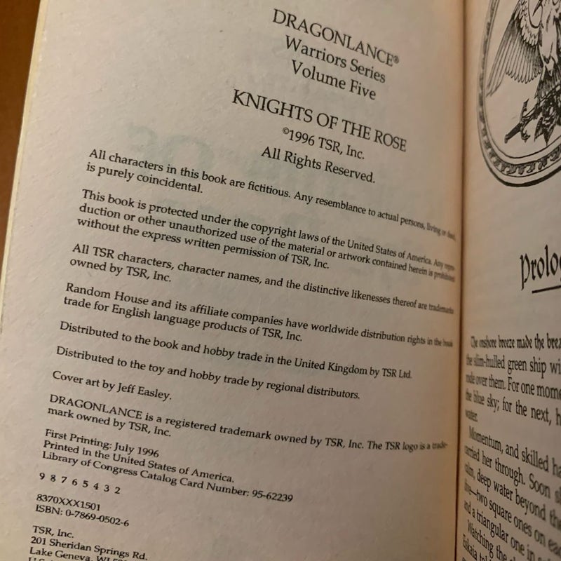 DragonLance: Complete Warriors Series 1-7 Set: Knights of the Crown, Maquesta Kar-Thon, Knights of the Sword, Theros Ironfeld, Knights of the Rose, Lord Soth, The Wayward Knights