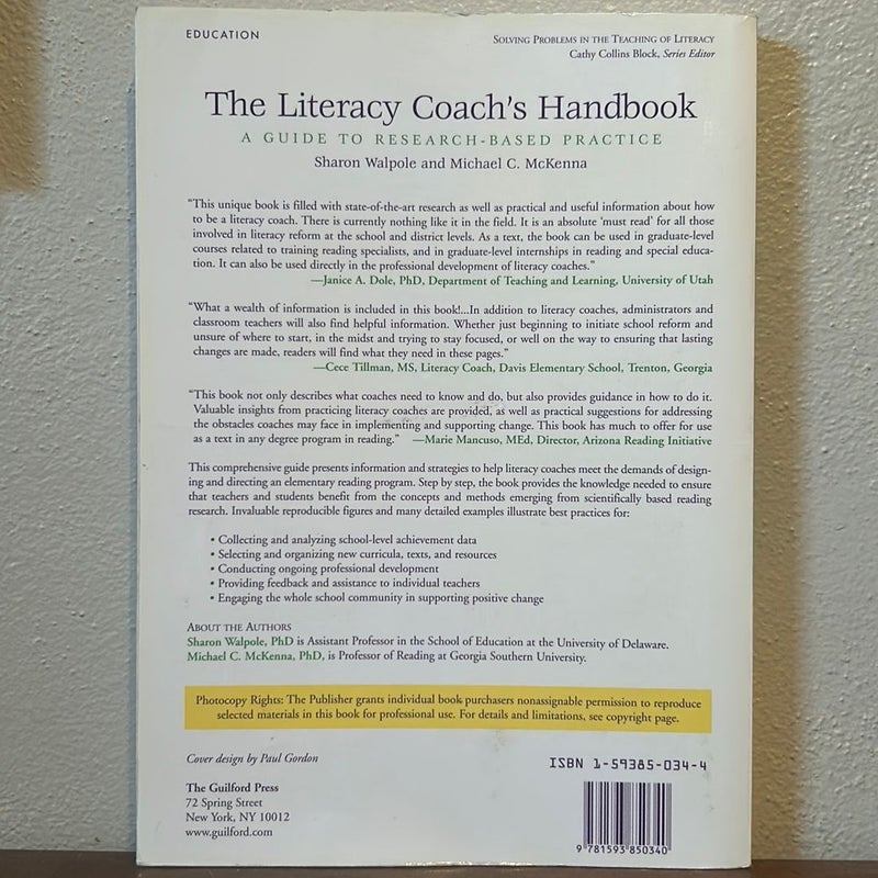 The Literacy Coach's Handbook