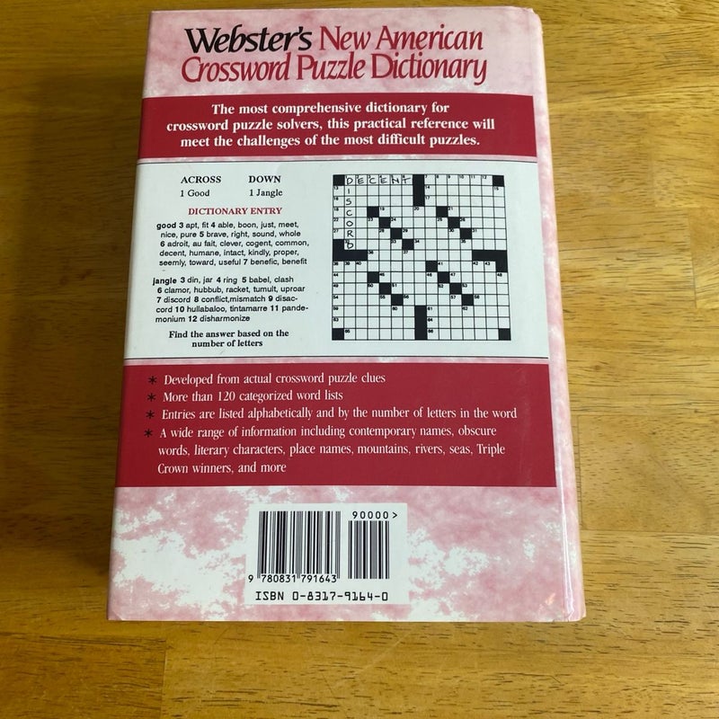 The Merriam-Webster Crossword Puzzle Dictionary