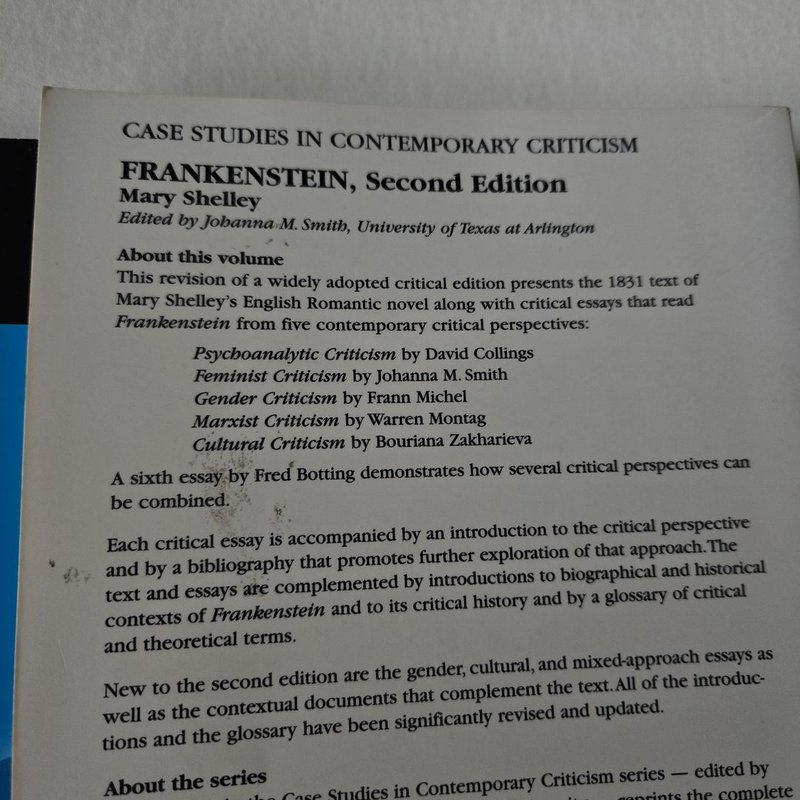 Frankenstein Sparknotes & Case Studies 2 paperbacks by Mary shelley ...