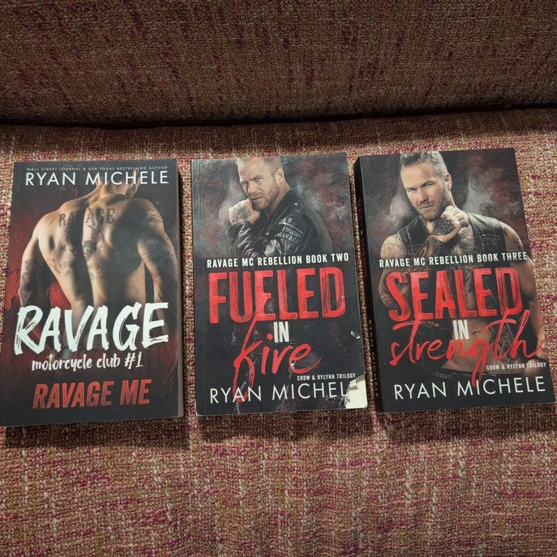 Fueled in Fire (Ravage MC Rebellion Series Book Two) (Crow and Rylynn Trilogy)