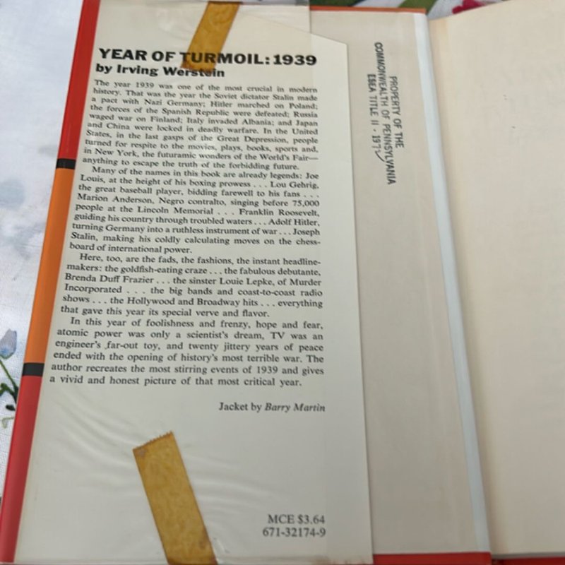 Year of Turmoil, 1939