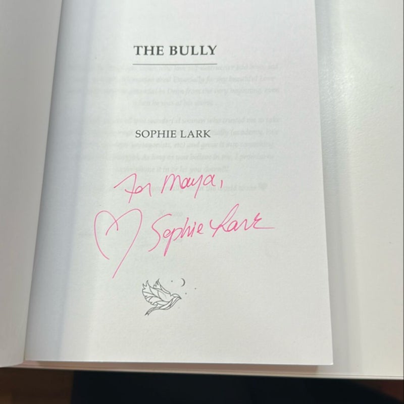 The Bully signed OOP cover