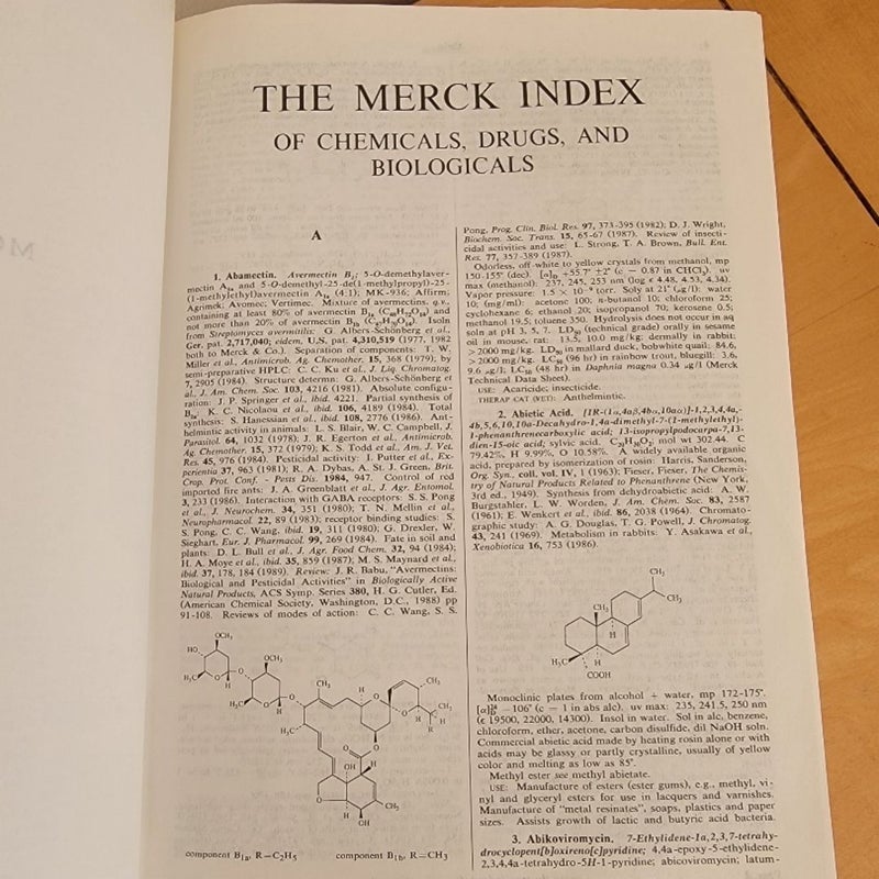 The Merck Index, 11th edition (Centennial Edition) Vintage