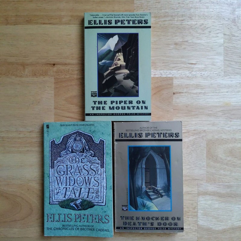 Felse Investigations Trio: Piper on the Mountain, Grass Widow's Tale, & Knocker on Death's Door