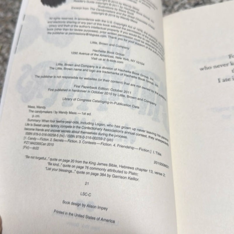 The Candymakers First Edition
