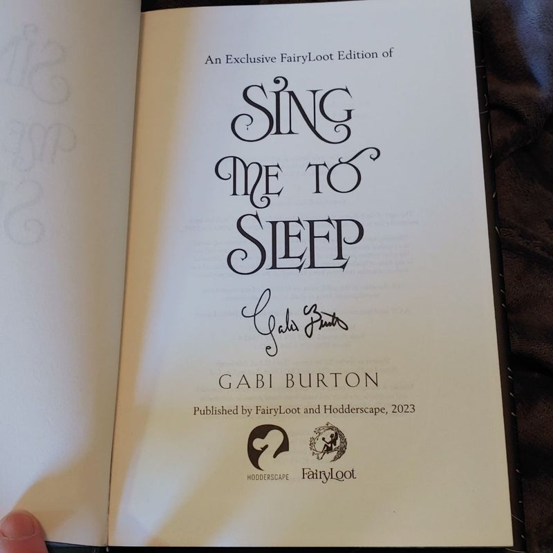 Sing Me to Sleep signed fairyloot special edition